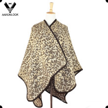 Neue Mode Jacquard Leopard Schal und Poncho
